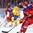 MONTREAL, CANADA - JANUARY 5: Russia's Yegor Voronkov #15 battles Sweden's Carl Grundstrom #16 for the puck while Russia's Sergei Zborovski #6 waits for a pass during bronze medal game action at the 2017 IIHF World Junior Championship. (Photo by Matt Zambonin/HHOF-IIHF Images)

